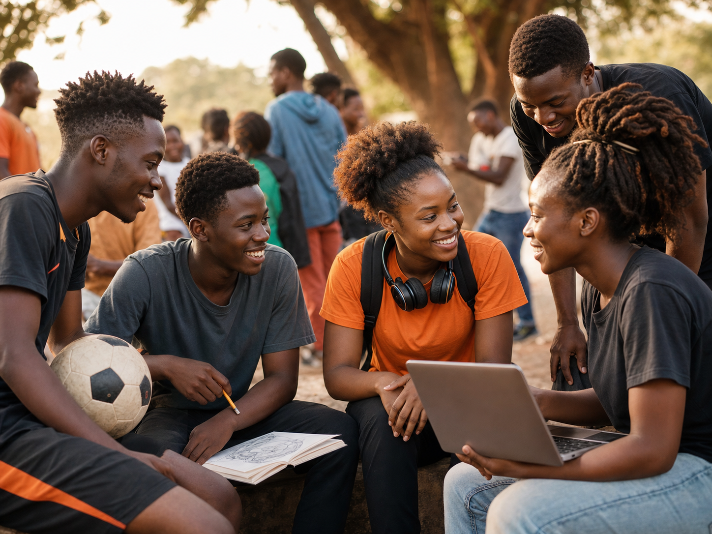 Young people connecting through sports, creativity and digital innovation